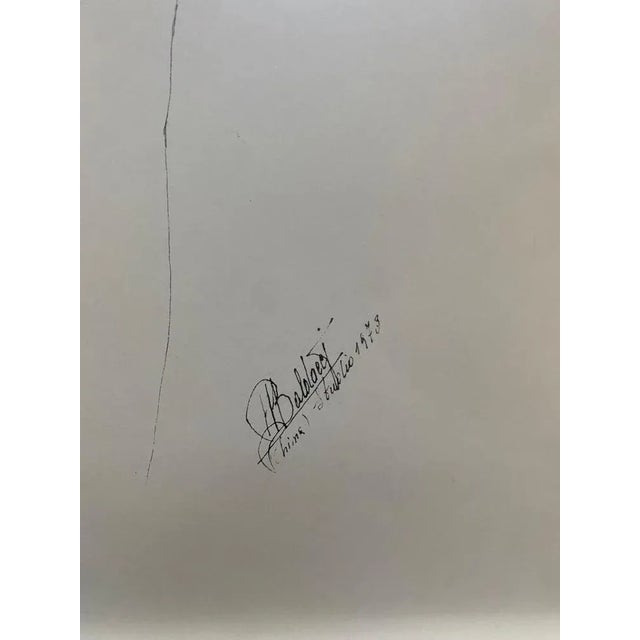 1970s Nu de dos, 1978, Ink Drawing For Sale - Image 5 of 9