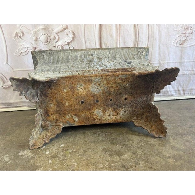 Antique French Cast Iron Jardinière Planter, Louis XVI Style, 1880 For Sale - Image 10 of 13