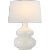 Chapman & Myers for Visual Comfort Signature Lismore Medium Table Lamp in Ivory with Linen Shade For Sale