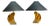 Mid-Century Brass Shell Table Lamps With Black Shades - Set of 2 For Sale