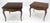 Pair One Drawer Very Fine Solid Dark Chestnut 27x27" Square Side End Tables MINT For Sale - Image 9 of 13