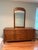 Italian Vintage Henredon Heritage Walnut Italian Provincial 9-Drawer Lowboy With Mirror (5300 Series) For Sale - Image 3 of 8