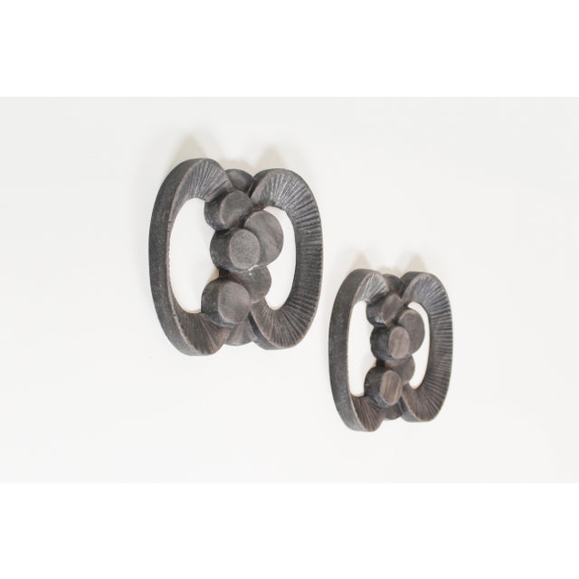 Vintage Brutalist Door Handles in Cast Aluminium, 1970s, Set of 2 For Sale - Image 9 of 9