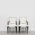 1950s Tommi Parzinger Attr. Double X-Back Dining Chairs, Mid-Century, White Linen, Circa 1950 For Sale - Image 5 of 10