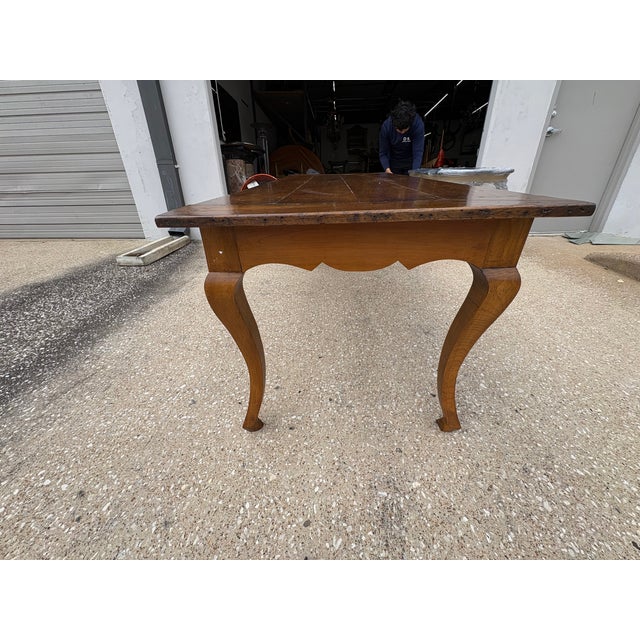 19th Century French Louis XV Style Walnut Table For Sale In Houston - Image 6 of 12