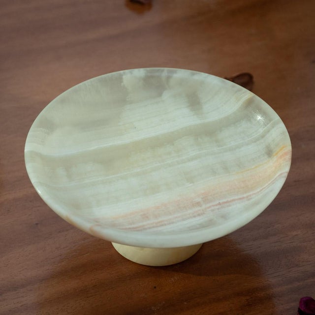Light Green Onyx Decorative Bowl from Forzini For Sale - Image 6 of 10