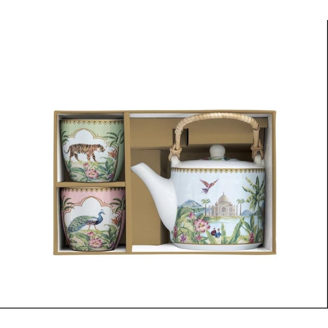 Contemporary Teapot with Two Glasses and Filter by Easy Life, Set of 3 For Sale - Image 3 of 4