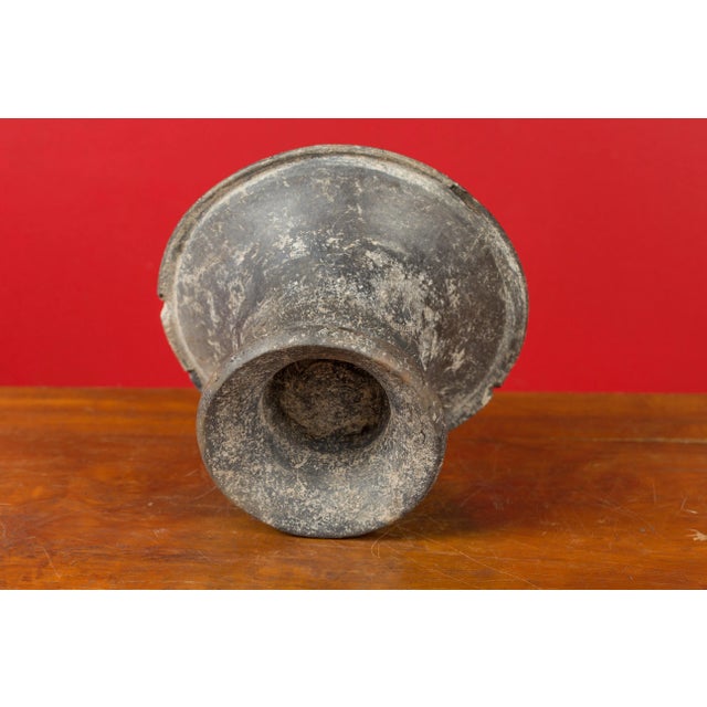 Chinese Chinese Han Dynasty Petite Vessel circa 202 BC-200 AD with Incised Motifs For Sale - Image 3 of 12