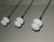 Set of 3 mid century organically shaped opal / milk glass pendant lights dating from the 1960s. New wiring. Up to 250V...