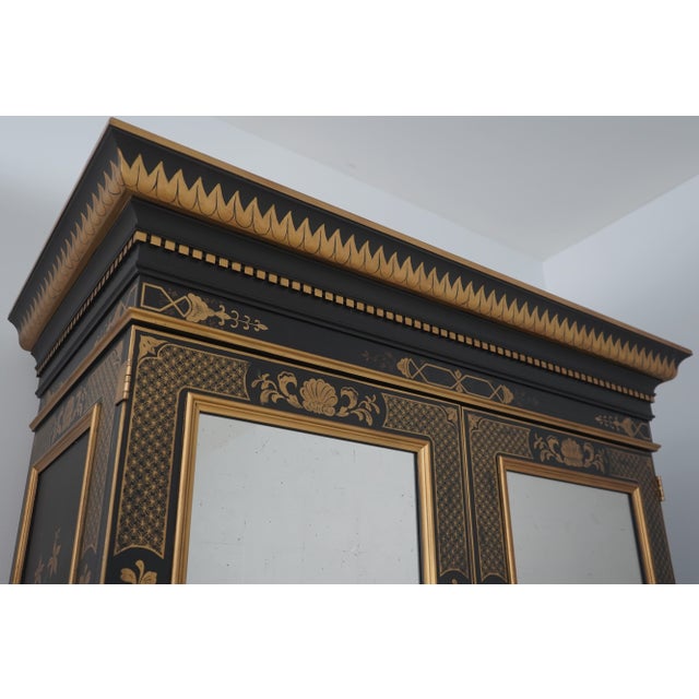 Ej Victor Chinoiserie Eglomise Mirror Door Bar Cabinet For Sale - Image 14 of 18