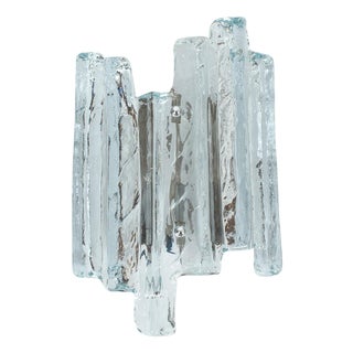 Ice Glass Wall Sconce from Kalmar For Sale