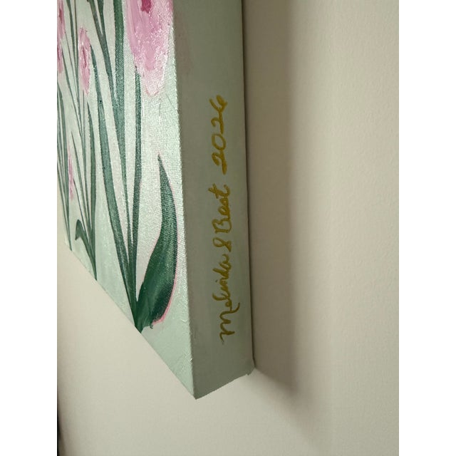 Modern Abstract Folk Art Floral Acrylic Painting, “Blooms of Tennessee,” Signed, Dated For Sale - Image 4 of 6