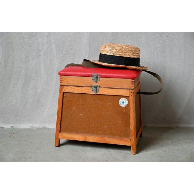 Metal Vintage French Fisherman's Stool For Sale - Image 7 of 11