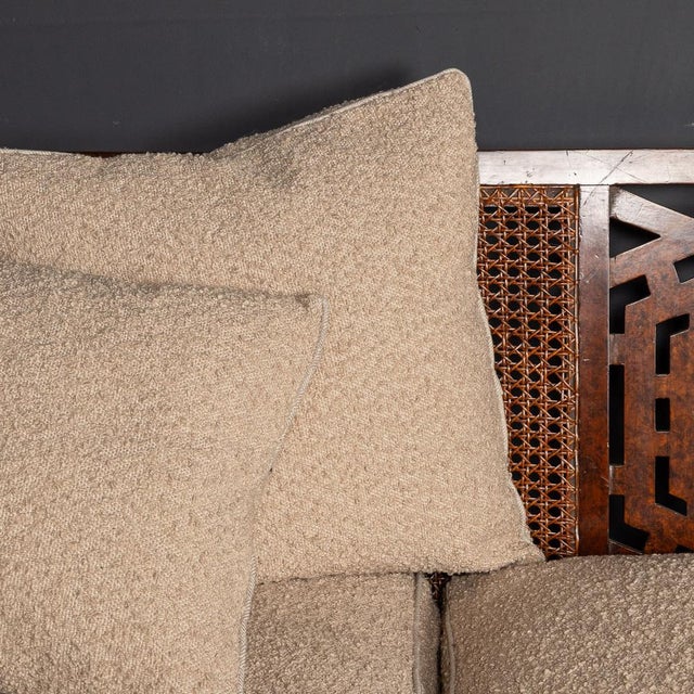 Victorian Sofa and Amchairs in Bergere and Dappled Walnut, 1890s, Set of 3 For Sale - Image 14 of 18