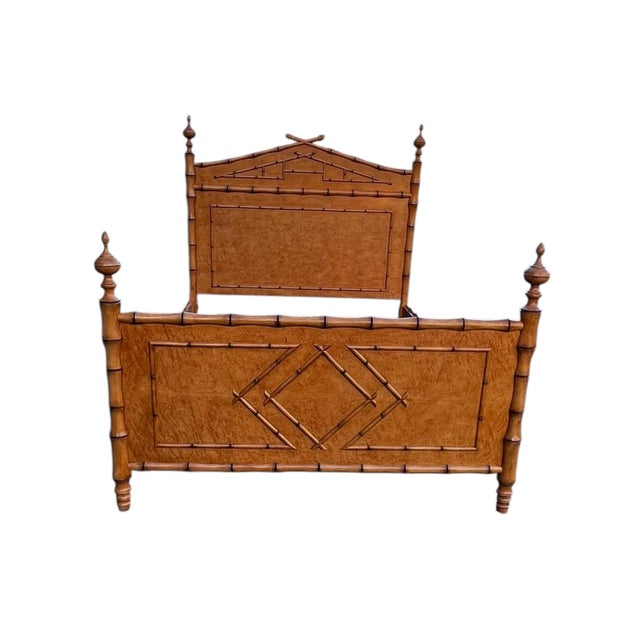 English Bernhardt British Colonial Style Queen Size Bed For Sale - Image 3 of 10