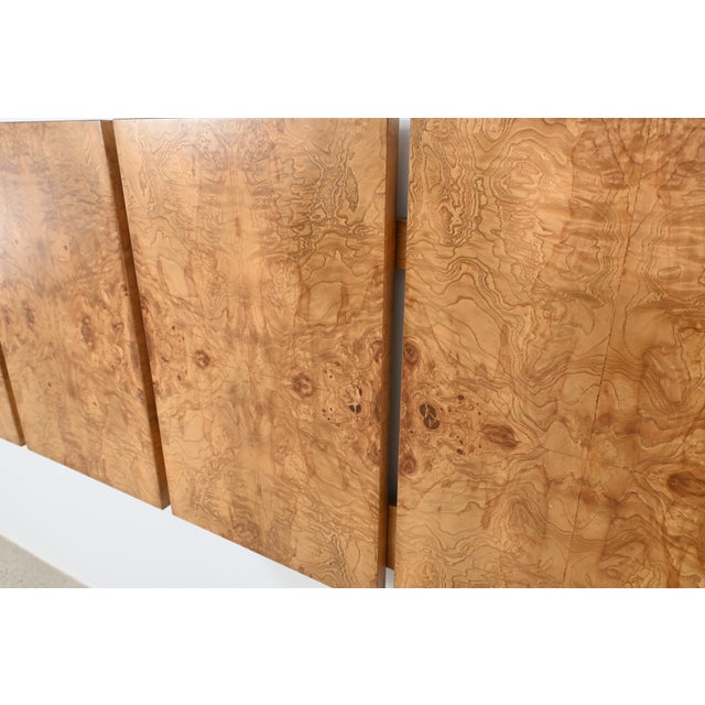 Milo Baughman Style Burl Wood King-Size Headboard For Sale In South Bend - Image 6 of 7