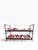 Late 20th Century Vintage Mid-Century Modern Stackable Red & Black Geometric Metal Wine Rack For Sale - Image 5 of 7