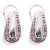 18 Karat White Gold Earrings Emerald Center With Diamond Accents French Back For Sale