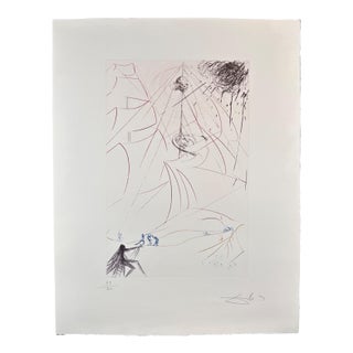 Dali Vaisseau Fantome Hand Signed Numbered Etching Surreal Art For Sale