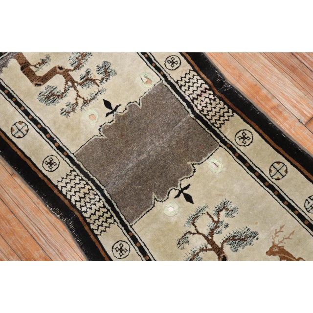 Chinoiserie Early 20th Century Chinese Horsecover Textile Rug For Sale - Image 3 of 18