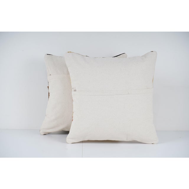 1960s Turkish Patchwork Cushion Cover - A Pair For Sale - Image 5 of 5