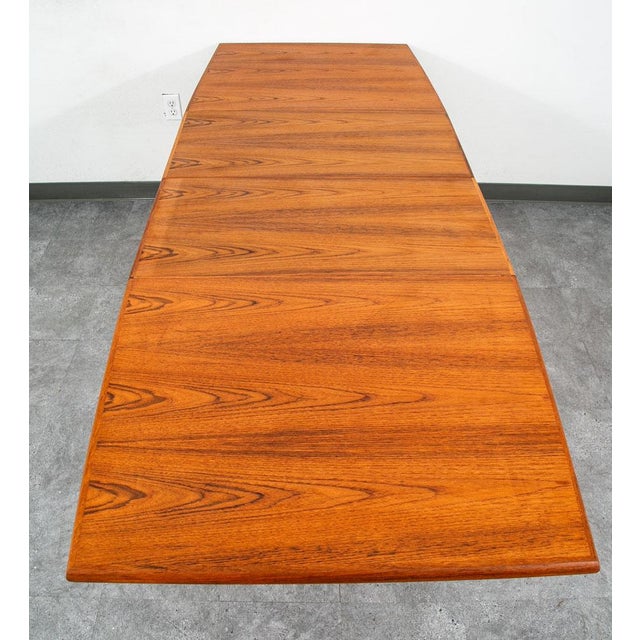 Mid-Century Modern Mid Century Danish Modern Dining Table Teak Rectangular Extension 2 Leaf Denmark For Sale - Image 3 of 12