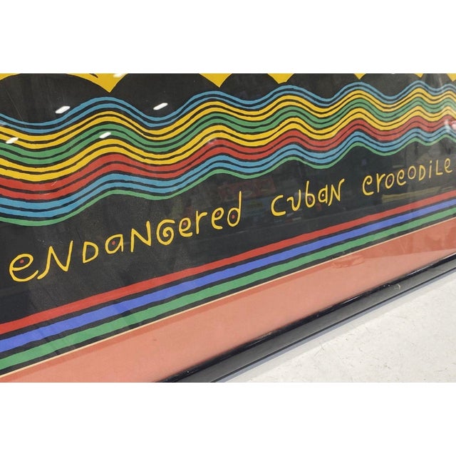 A vibrant screenprint by acclaimed American artist and designer Judy Kensley McKie (b. 1944), titled Endangered Cuban...