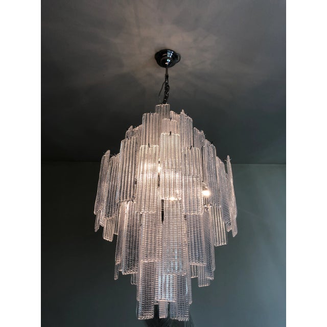 Contemporary Contemporary Modern "Listelli" Murano Glass Sputnik Chandelier For Sale - Image 3 of 13