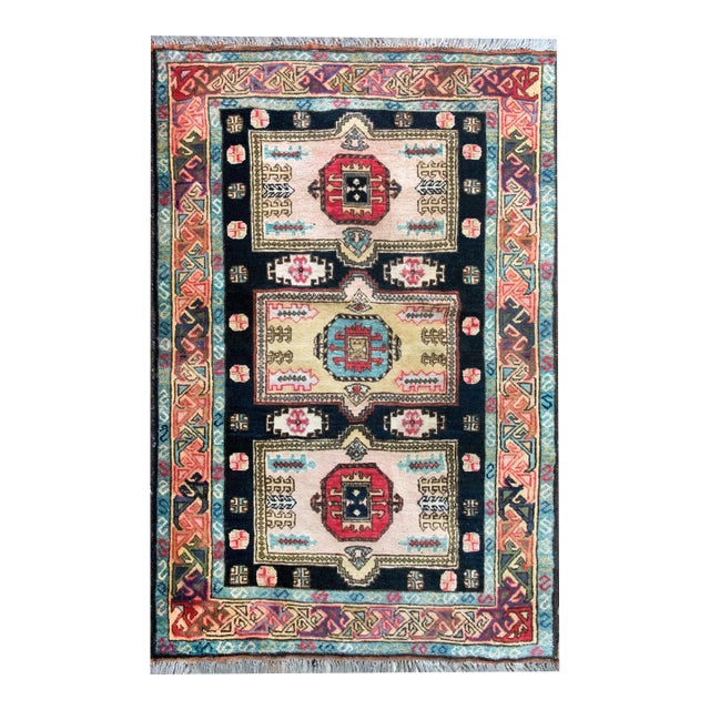 Mid-20th Century Afghani Kazak Rug For Sale