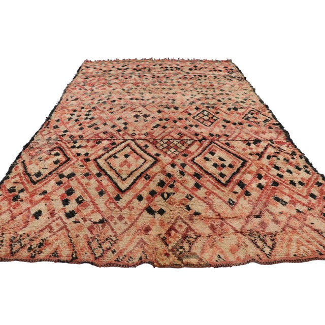 Mid-Century Modern Vintage Berber Moroccan Boujad Rug - 06'08 X 10'05 For Sale - Image 3 of 9