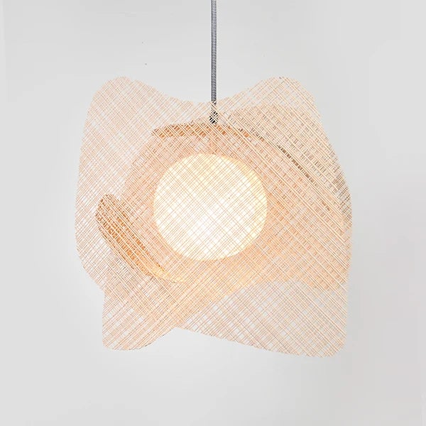 Metal Freeform by Oggetti Handwoven Pendant Light, Chocolate, Small For Sale - Image 7 of 11