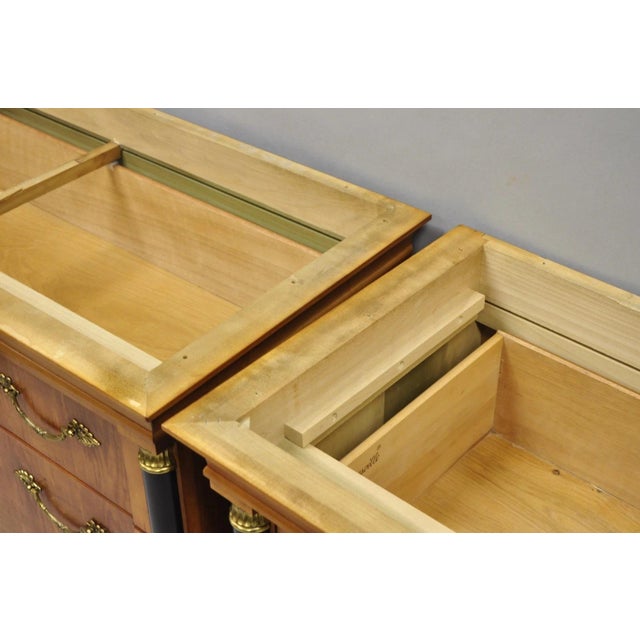 Late 20th Century Thomasville Grand Classics Empire Biedermeier Maple Bachelor Chest Dresser, Pair For Sale - Image 18 of 18