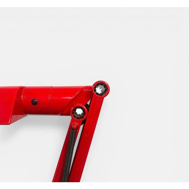 Late 20th Century Desk Lamp in Red Metal from Fagerhult, Sweden For Sale - Image 4 of 11