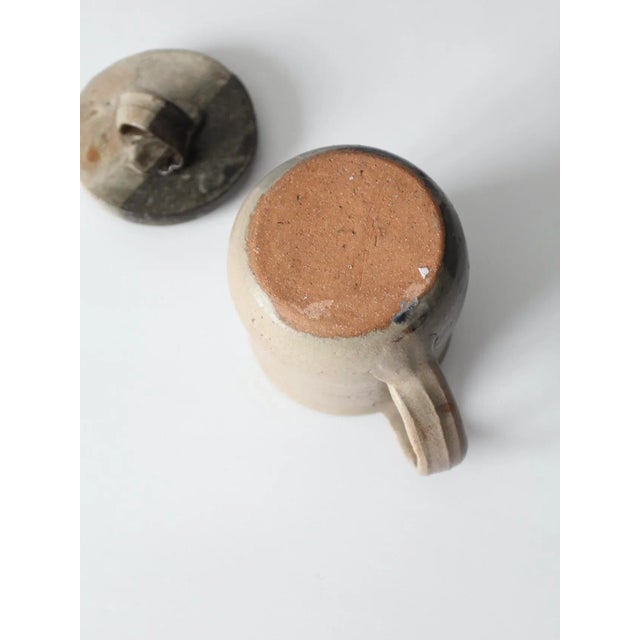 Vintage Studio Pottery Mug With Lid For Sale - Image 11 of 12