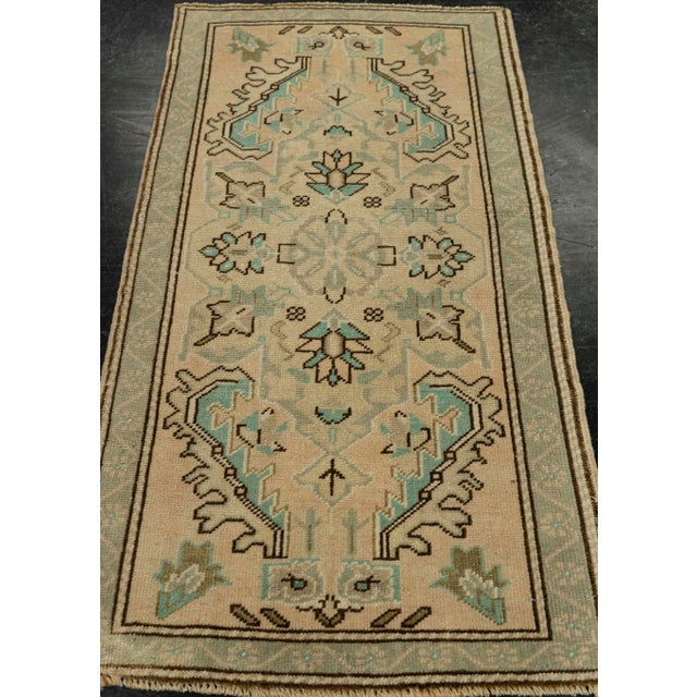Turkish Mini Rug Oriental Hand Knotted Vintage Rug 1'10" x 3'4" #21092 Explore a curated collection of hallway runners,...