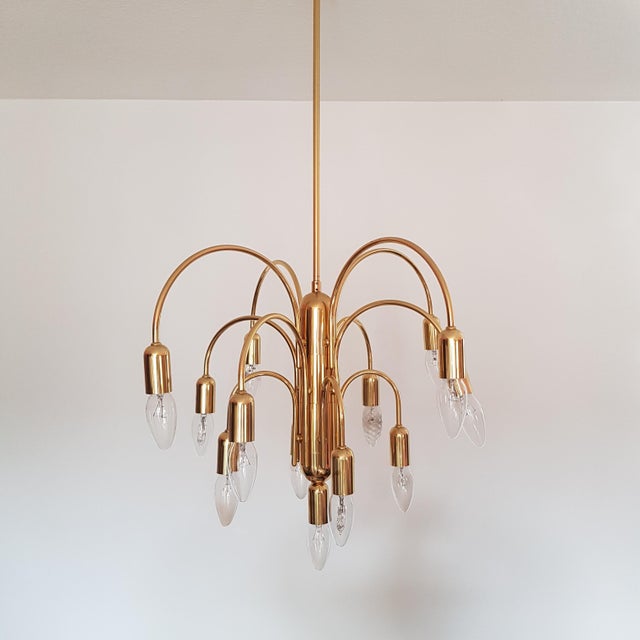 Mid-Century Sölken Leuchten 13-Arm Chandelier, Germany 1970s For Sale - Image 9 of 12