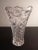 This is an EXQUISITE Lead Crystal Clear Germany 8" Etched Vase.NEVER USED. Procured at auction BOX 16