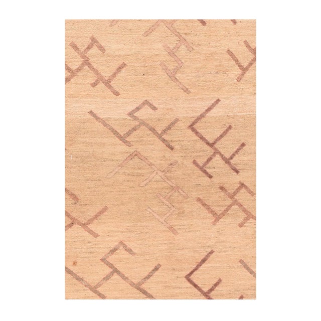 Tribal Vintage Ivory Gabbeh Tribal Persian Rug-4'2" X 6' For Sale - Image 3 of 5