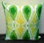 2010s Contemporary Ikat White-Yellow-Green Decorative Pillow Cover- 22" For Sale - Image 5 of 5