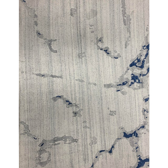 Contemporary Abstract Viscose Rug 7ft 9in X 9ft 9in For Sale - Image 4 of 4
