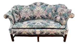 Late 20th Century Chippendale Style Camel Back Loveseat