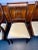 Wood 1940's Reupholstered Mahogany Kilsmos Lyre Back Dining Chairs (6) For Sale - Image 7 of 11