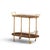 Mid-Century Modern Aldo Tura Mid Century Italian Lacquered Goatskin and Brass Bar Cart For Sale - Image 3 of 10