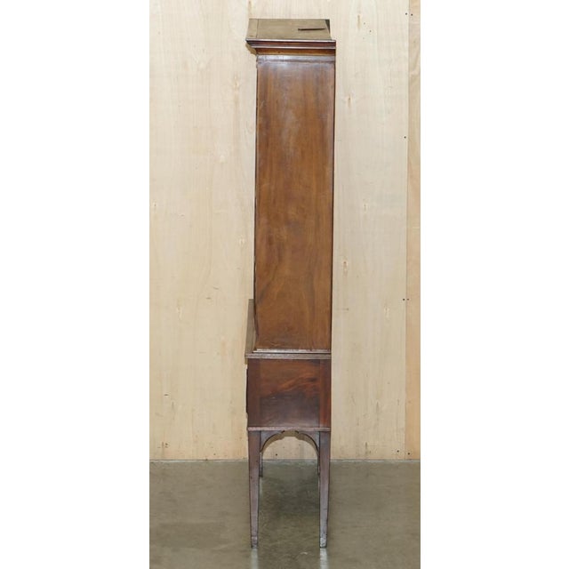 Antique Victorian Astral Glazed Bookcase with Long Legs, 1870s For Sale - Image 13 of 18