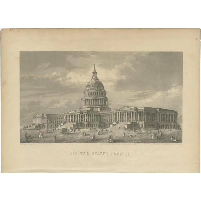 Late 19th Century Johnson, United States Capitol, 1872, Paper For Sale - Image 5 of 5