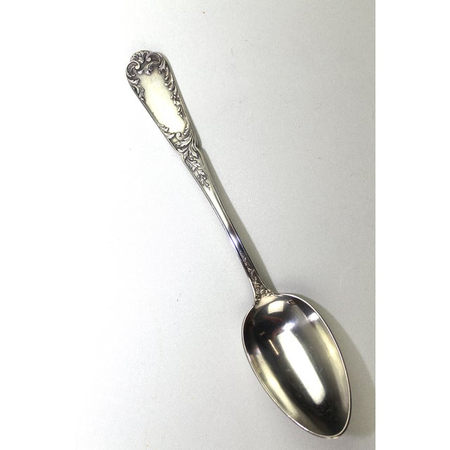 Antique Solid Silver Soup Spoons, 1900s, Set of 12 For Sale - Image 6 of 8