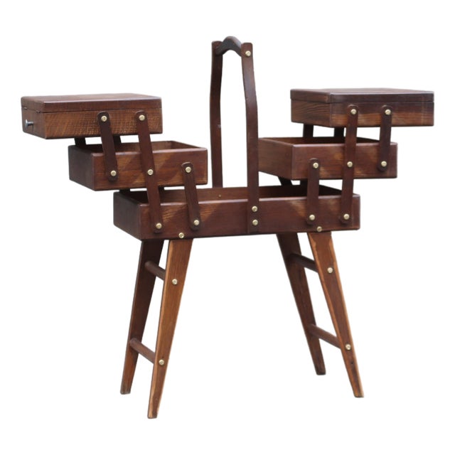 French Mid-Century 1960 Sewing Box For Sale