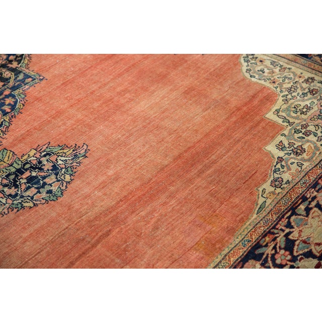 1920s Antique Persian Farahan Sarouk Medallion Wool Carpet For Sale - Image 10 of 18