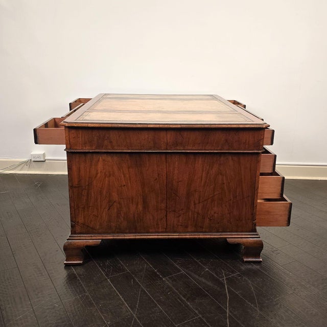 19th Century George III Style Partners Desk, England, 19th Century For Sale - Image 5 of 8