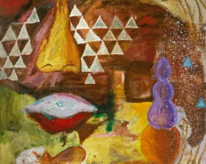 African Congo Painting by Regina Gately